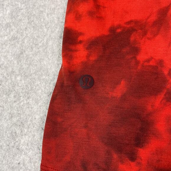 Lululemon Mens M Evolution Polo Shirt in Tidal Dye Grenadine Red Cassis - Picture 6 of 6